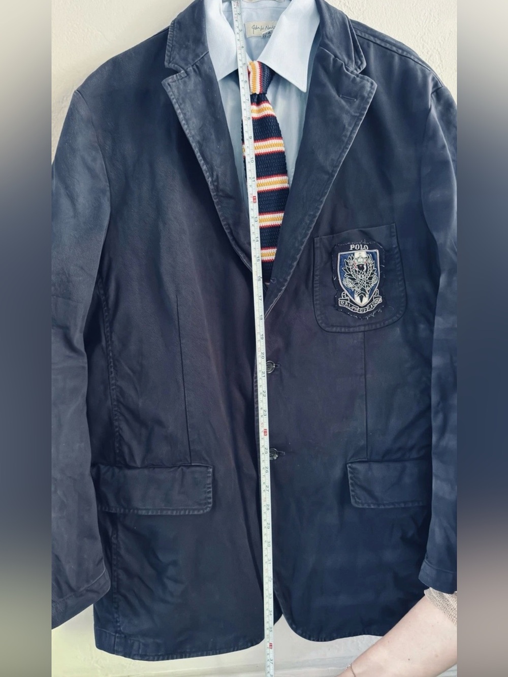 Ralph Lauren Navy Blazer with Embroidered Crest - Picture 10 of 11
